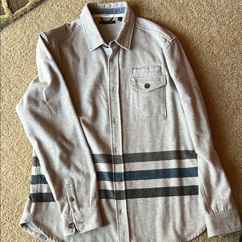 Men's Gray Shirt Jacket